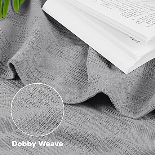 Utopia Bedding 100% Cotton Thermal Blanket Cool Grey King Size Soft, Lightweight, Breathable, Cozy Spring and Summer Blankets for Bed, Home Room Decor Gifts for Women and Men (90x108 Inches) - color: Cool Grey, size: King