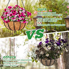 Y&M 2pcs 10inch Round Coconut Fiber Liner, Natural Coir Replacement for 10'' Hanging Planter Basket - color: 2pcs 10in Round