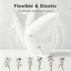 Shatex Soft Bed Pillows Available for All Season, Pillows for Sleeping Standard Size Relieve Cervical Fatigue Ergonomic Pillow Ultra Cozy and Breathable, 1 Pack, White