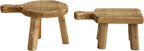 Creative Co-Op Small Wood Pedestal with Handle