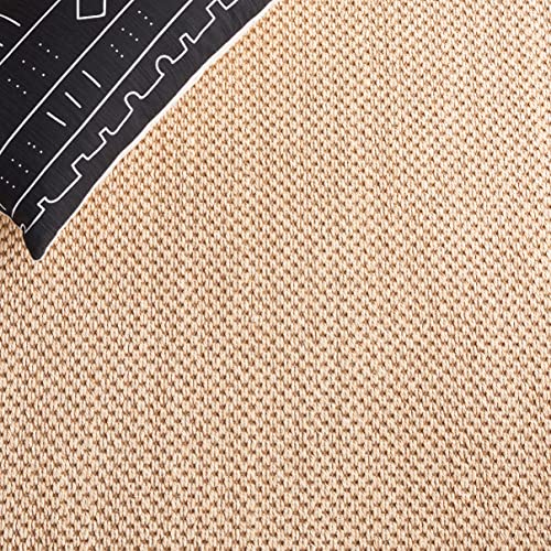 SAFAVIEH Natural Fiber Collection Runner Rug - 2'6" x 8', Maize & Brown, Sisal, Woven Design with Border (NF141C) - color: Maize/Brown, size: 2'6" x 8' (Runner)