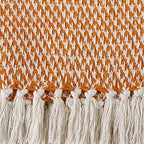 DII Woven Throw Collection 100% Cotton, Basketweave, 50x60, Pumpkin Spice - color: Pumpkin Spice, size: 50x60"