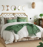 10.4" Raw Acrylic Moon Phase Wall Mirror Set - 5-Piece Boho Celestial Decor for Living Room Bedroom Entryway, Easy Stick-On Installation, Shatterproof Safety Design