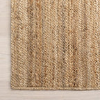 nuLOOM 2x6 Rigo Jute Hand Woven Area Rug, Natural, Solid Farmhouse Design, Natural Fiber, For Bedroom, Living Room, Dining Room, Hallway, Office, Kitchen, Entryway - color: Natural, size: 2'6" x 6' (Rectangular)