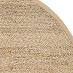 SAFAVIEH Natural Fiber Collection 4' Round Natural NF731A Handmade Farmhouse Fringe Premium Jute Area Rug - size: 4' (Round)