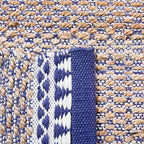 SAFAVIEH Natural Fiber Collection Accent Rug - 3' x 5', Natural & Navy, Handmade Farmhouse Boho Coastal Rustic Jute, Ideal for High Traffic Areas in Entryway, Living Room, Bedroom (NF874N) - color: Natural/Navy, size: 3' x 5' (Rectangular)