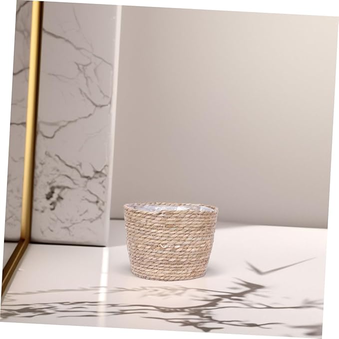 Woven Flower Basket for Indoor Plants Planter Unique Design Multipurpose Storage and Decorative Cover for Home Decor and Organizing Household Items