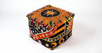 CRAFT KALA Square Mandala Floor Pillow Cushion Cover Seating Throw Cover Hippie Decorative Bohemian Ottoman Poufs Cover Pillow Cases Cotton Living Room Home Décor 20X20X14 inches, Orange Burning Sun