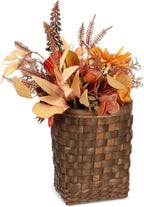 Mini Vintage Woven Wall Basket - Retro Flower & Kitchen Storage Hanging Holder for Small Sundries