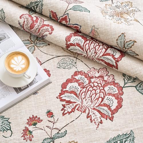 jinchan Elora 2x3 Floral Rug for Entryway Washable Kitchen Rug Vintage Romance Design Small Mat Non Slip Indoor Doormat Lightweight Low-Profile Throw Carpet for Entrance Laundry Room, Red/Beige - color: Bloom Red/Beige, size: 2' x 3' (Light Weight)