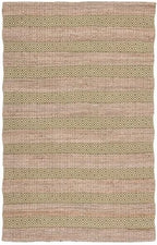 SAFAVIEH Area Rug 8x10 - Natural Fiber Collection - Large - Green & Natural, Handmade Jute & Cotton, Boho Farmhouse Rustic Design, Ideal for Living Room, Bedroom, Dining Space (NFB653Y)