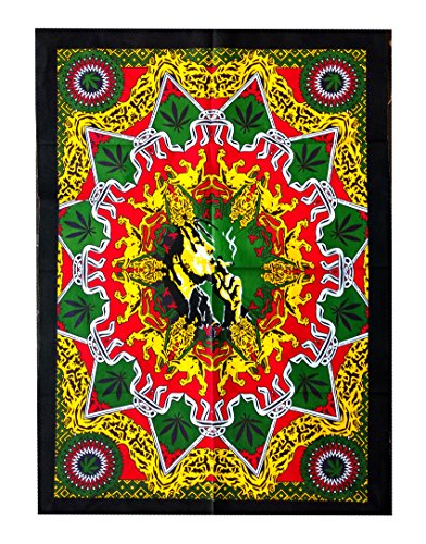 Rastogi Handicrafts Hendrix Guitar 40" X 30" Poster Size Tapestry Decorative Indian Dorm Decor Cotton Tapestry Indian Multi Colored Wall Poster Indian Deity (RH-155) - color: Rh-155