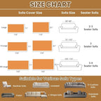 ROOMLIFE Orange Couch Cover Boho Sofa Covers for 3 Cushion Couch Washable, Furniture Protector Sofa Couch Cover for Dogs, Soft Breathable Sofa Slipcover, Couch Throw Blankets with Tassels 71''X134''