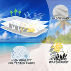 Grey and Yellow black Floral Pillow Covers 18x18 Set of 2 Outdoor Waterproof Decorative Throw Pillows Summer Pillow covers Polyester Cushion Case Decor for Couch Patio Funiture Garden Porch 011C18