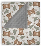 Mink Baby Boy Girl Blankets Boho Highland Cow Cactus, Gray Western Cowboy Soft Double Layer Dotted Backing Receiving Swaddle, Newborn Infant Toddler Nursery Crib Bedding Shower Gift 30" x 40"