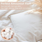 Throw Pillows Insert Set of 2, White 18x18in Pillow Inserts with 100% Cotton Cover,Bed and Couch Decorative Stuffer Pillows,Indoor Pillows for Sofa