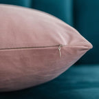 Throw Pillow Covers 18x18 Pink: Pack of 2 Cozy Soft Velvet Square Modern Luxury Decorative Throw Pillow Cases for Sofa Couch Living Room Bed Home Decor