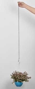 Chain for Hanging Plants,35 Inch Black Hanging Basket Chain Kits with Hooks for Bird Feeder Hanging Plant Extender Porch Wind Chime (Black, 35 Inch-2PCS)