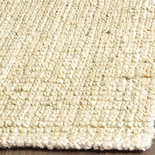 SAFAVIEH Natural Fiber Collection Area Rug - 6' x 9', Ivory, Handmade Farmhouse Jute, Ideal for High Traffic Areas in Living Room, Bedroom (NF730A)