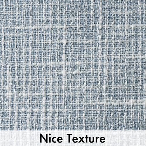 MIULEE Burlap Linen Spring Throw Pillow Covers 20x20 Inch Set of 2 Coastal Light Blue Decorative Pillows Modern Farmhouse Soft Accent Cushion Covers for Couch Sofa Bedroom Livingroom Home Decor - color: Light Blue, size: 20" x 20" (Pack of 2)