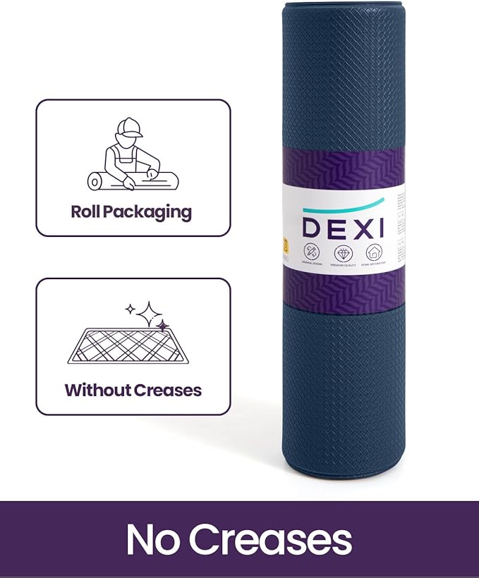 DEXI Kitchen Floor Mats Cushioned Anti Fatigue, 17x95, Long Standing Runner Rug Waterproof, Comfort Memory Foam Padded for Front Sink Laundry, Navy