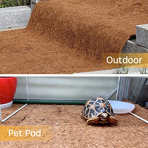 Coco Coir Liner, Yarrdfir 16x40 inch Natural Coconut Liners for planters Flower Basket, Natural Coconut Fiber mat, Garden Decoration, Animal pet pad, Reptile Carpet - size: 1 Count (Pack of 1)