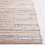 SAFAVIEH Cape Cod Collection Accent Rug - 3' x 5', Natural & Light Blue, Handmade, Braided Design, Ideal for The Living Room, Bedroom, Dining Room (CAP151L-3) - color: Natural/Light Blue, size: 3' x 5' (Rectangular)