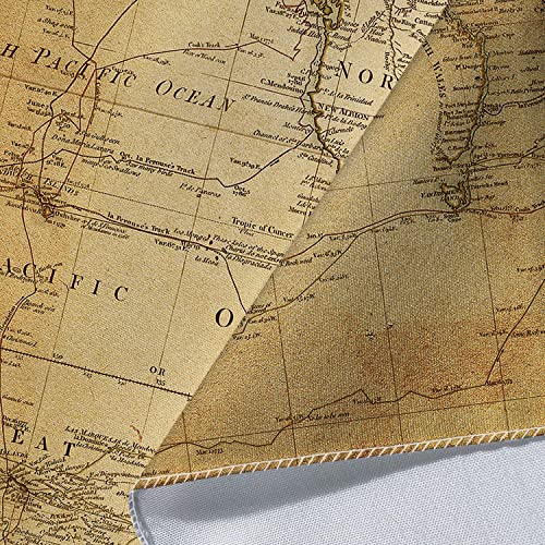 Old World Map Tapestry, Vintage Geographical Distribution Wall Hanging, Brown Historical Atlas Educational Poster for Wall Classroom Bedroom Living Room Office 60x40 Inch - color: Retro Map, size: 60L" x 40W"