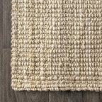 JONATHAN Y Hiro Hand Woven Chunky Jute Ivory Indoor Area Rug, 5x8, Bohemian, Transitional, Easy-Cleaning for Living Room, Bedroom, Kitchen, Pet Friendly, Non-Shedding (NFR103A-5) - size: 5' x 8' (Rectangular)