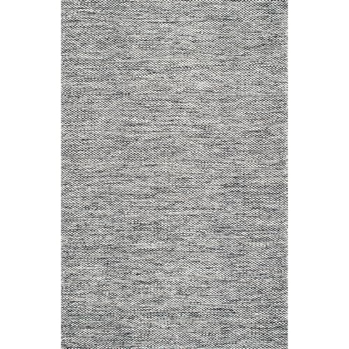 Nuloom Alessi Hand Woven, Grey, 11'6" x 14'6", Solid, Cotton, Soft and Gentle, High Traffic, Stain Resistant, Easy Clean, Durable Area Rug for Bedroom, Living Room, Dining Space, Den, Foyer, Entryway - color: Grey, size: 11'6" x 14'6" (Rectangular)