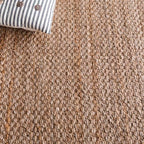 SAFAVIEH Natural Fiber Collection Area Rug - 6' Square, Natural, Handmade Jute, Ideal for The Living Room, Bedroom, Dining Room (NF402A-6SQ) - size: 6' x 6' (Square)