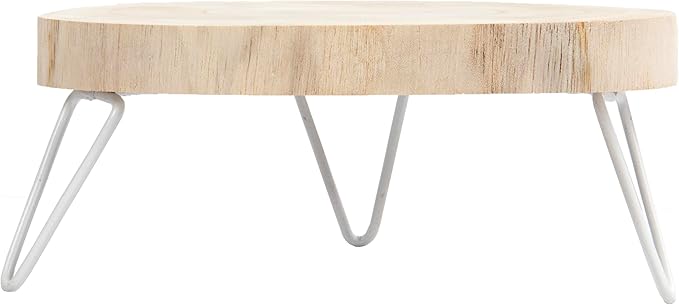 Decorative Paulownia Wood Pedestal, Natural
