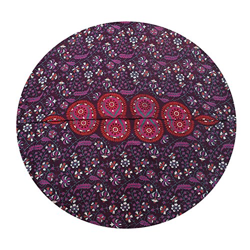 32" Peacock Mandala Bohemian Yoga Meditation Floor Pillow Cover Comfortable Home Car Bed Sofa Cushion Couch Seating Large Zipped Throw (32 inches, Pink Purple) - color: Pink Purple