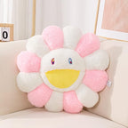 Flower Pillow, Flower Shaped Throw Pillow, Flower Face Floor Cushions Floor Pillow, Colorful Sunflower Plush Pillow, Cute Room Decor decorative pillows for Sofa Bedroom Car (60CM/23.6in)
