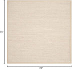 SAFAVIEH Area Rug 6' Round - Natural Fiber Collection - Marble & Linen Color, Sisal, Woven Design with Border (NF143B)