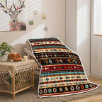 Western Throw Blankets, Southwestern Flannel Throw Blanket, Soft, Flannel, Warm, Geometric Pattern Blankets Decor Farmhouse Country Bed Blanket for Couch Bed Cover 60X70 Inch