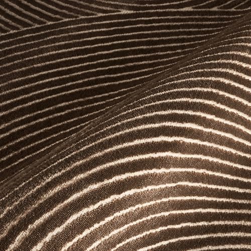 Abani Neutral Collection Brown Area Rug 8' x 10' for Living Room, Dining Room, Family Room - Mid-Century Concentric Circle Design - Durable & Easy to Clean - color: Brown, size: 8' x 10' (Rectangular)