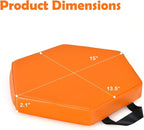 Costzon 6-Piece 15 inch Kids Floor Cushion, 2" Thick Waterproof Daycare Preschool Hexagon Foam Cushion with Handle for Toddlers, Soft Flexible Seating for Classroom, Home, Kindergarten or Nursery