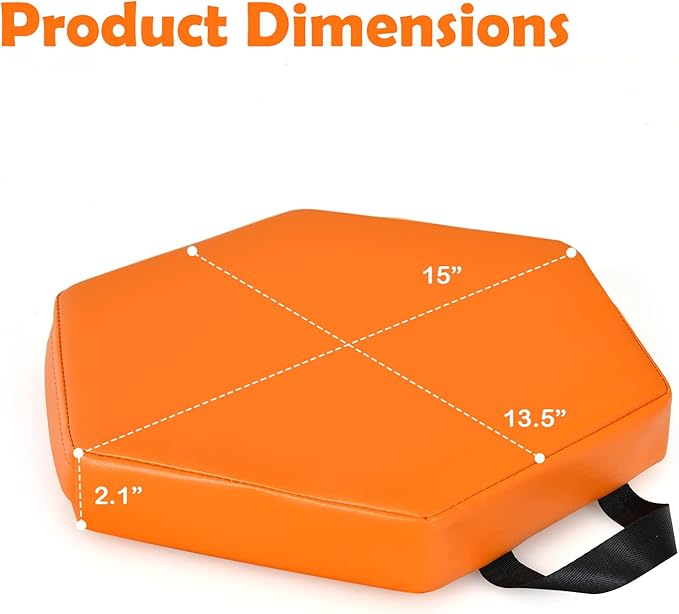 Costzon 6-Piece 15 inch Kids Floor Cushion, 2" Thick Waterproof Daycare Preschool Hexagon Foam Cushion with Handle for Toddlers, Soft Flexible Seating for Classroom, Home, Kindergarten or Nursery
