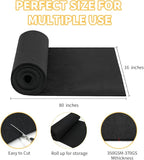 16x82 Inch Black Felt Planter Liner Roll, Non-Woven Hanging Basket Liner Coco Coir Liner Alternative Breathable Outdoor Planter Liner Window Box Liners for Metal Basket Flower Pot Raised Garden Bed