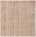 SAFAVIEH Natural Fiber Collection Area Rug - 5' Square, Grey, Handmade Farmhouse Country Boho Rustic Jute, Ideal for High Traffic Areas in Living Room, Bedroom (NF808F)