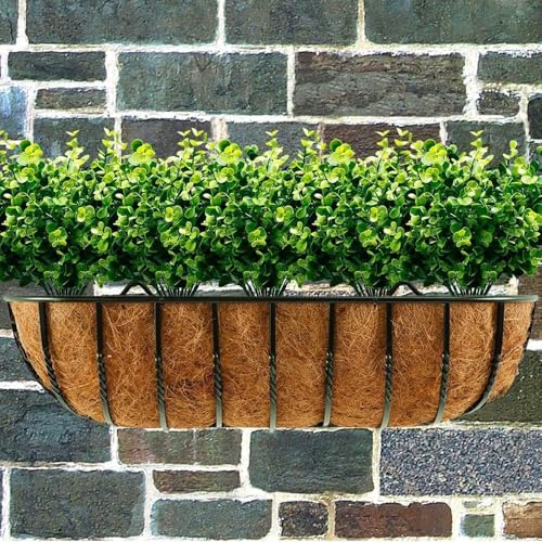 3Pcs 36“ Coco Liners for Planters, Pre-Formed Trough Coconut Fiber Liner Replacement for Window Box, Fence Flower Baskets, Garden Flower Pot (36 inch 3PCS) - size: 36 inch 3PCS