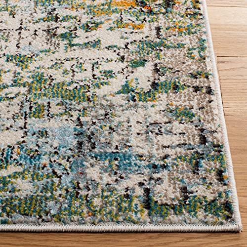 SAFAVIEH Madison Collection Accent Rug - 2'2" x 4', Green & Turquoise, Modern Abstract Design, Non-Shedding & Easy Care, Ideal for High Traffic Areas in Entryway, Living Room, Bedroom (MAD460Y) - color: Green/Turquoise, size: 2'2" x 4' (Rectangular)
