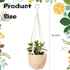 2Pcs Macrame Plant Hanger Plant Hanger Indoor Hanging Planters for Indoor Plants Decorative Modern Style Hand Knotted Woven Cotton Rope for Boho Home Decor No Tassels