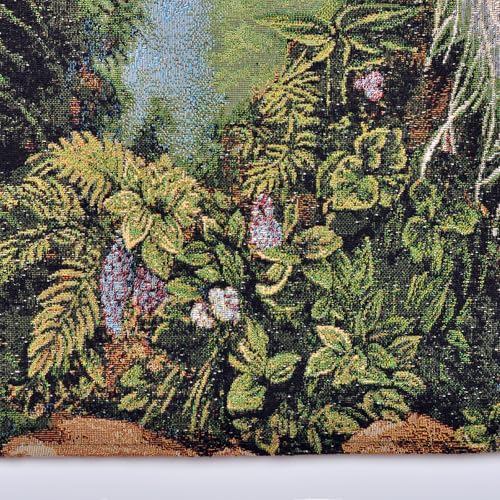 AureoMadis Elegant Peacock Vertical Woven Tapestry Wall Hanging with Lining and Rod Pockets for Bedroom Living Room Home Aesthetic - Nature Art Decor (27" W x 42" H) - color: Elegant： Peacock Scene-with lining