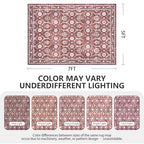 5x7 Area Rugs, Soft Non Slip Low Pile Washable Rug, Boho Modern Rug for Living Room, Bedroom, Dining Room, Red - color: Red, size: 5' x 7' (Rectangular)