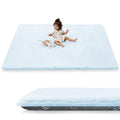 1.5" Thick Baby Play Mat for Floor, 39x59 Playpen Mat, Pro Soft Flannel Foam Mats Toddler Infant Kids Crawling for Nursery Rug Playroom Living Room Waterproof Easy Care Non-Slip (Baby Blue)