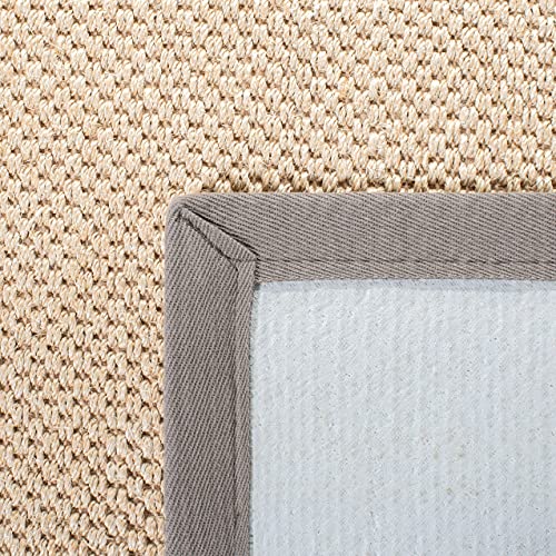 SAFAVIEH Area Rug 2x3 - Natural Fiber Collection - Maize & Grey, Sisal, Woven Design with Border (NF141G) - color: Maize/Grey, size: 2' x 3' (Rectangular)