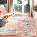 SAFAVIEH Madison Collection Accent Rug - 2'2" x 4', Grey & Pink, Modern Abstract Design, Non-Shedding & Easy Care, Ideal for High Traffic Areas in Entryway, Living Room, Bedroom (MAD460A) - color: Grey/Pink, size: 2'2" x 4' (Rectangular)