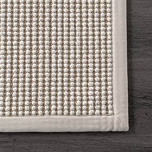 Rugs USA Patricia Ivory, 4' x 6', Solid, Jute & Wool, Soft and Textured, High Traffic, Stain Resistant, Easy Clean, Durable Area Rug for Bedroom, Living Room, Dining Space, Den, Foyer, Entryway - size: 4' x 6' (Rectangular)